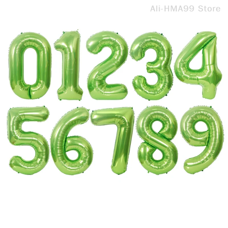 

Fruit Green Number Balloon Foil Balloon Party Dress Up Wedding Decoration Birthday Balloon Party Balloons