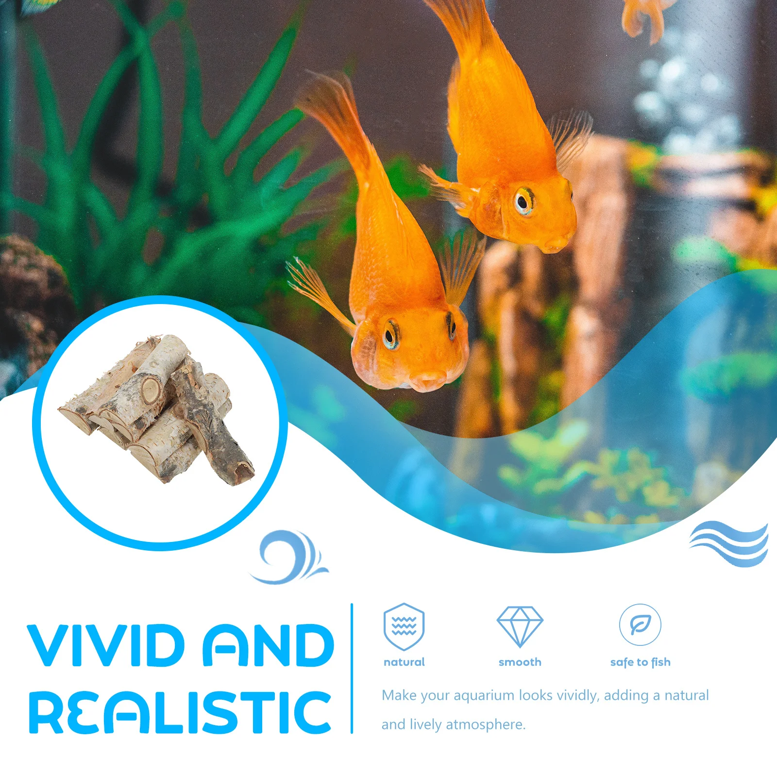 

8Pcs Natural Wood Logs Craft Pieces Rustic DIY Christmas Decorations Photo Props Table Numbers Party Supplies Fish Tank Decor