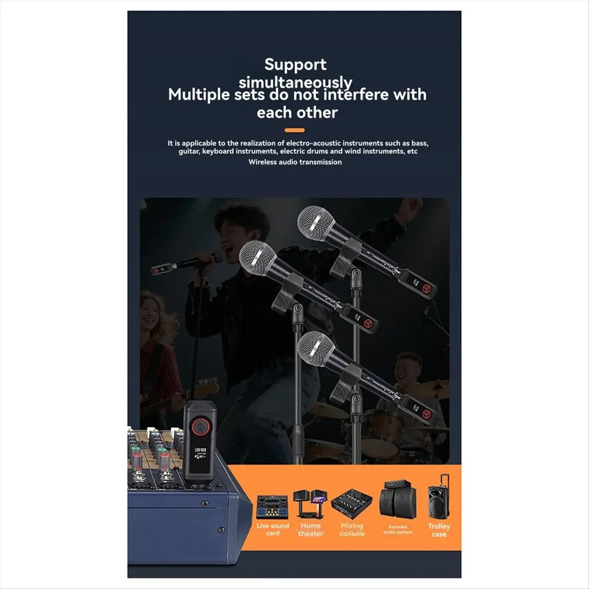 Top Universal 2.4GHz Dynamic Condenser Wired Microphone to Wireless Converter Microphone XLR Transmitter Receiver Mic Parts