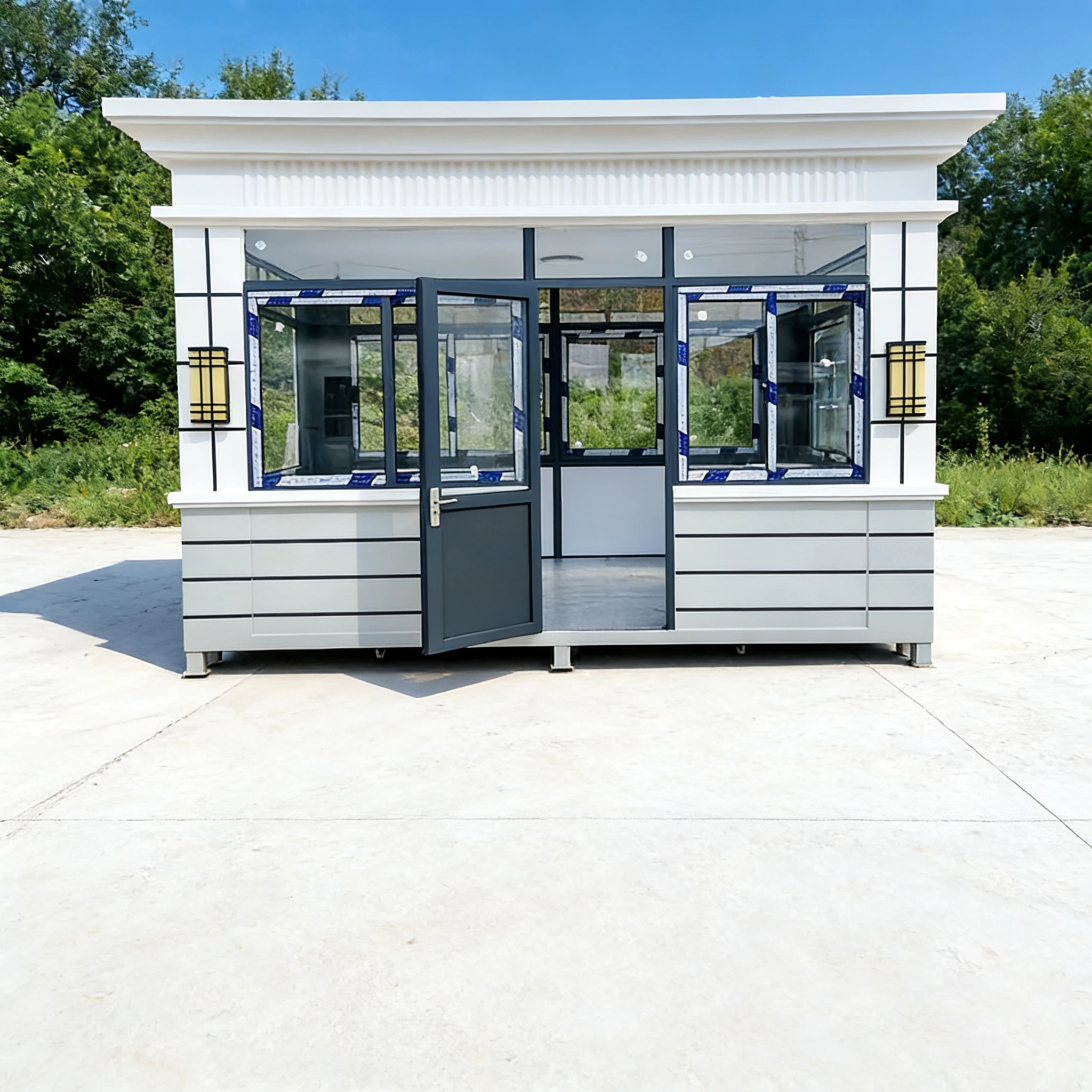 Modular Steel Security Booth, Eco-Friendly Waterproof Portable for School Mall Parking, AliExpress Hot Sale
