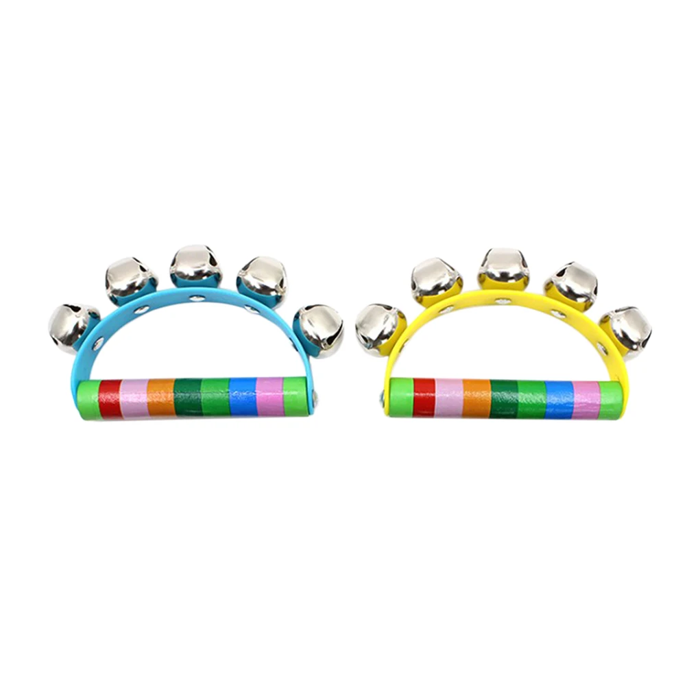 4 Pcs Toys for Kids Hand Bell Jingle Bells Educational Stainless Steel Music Instrument Baby