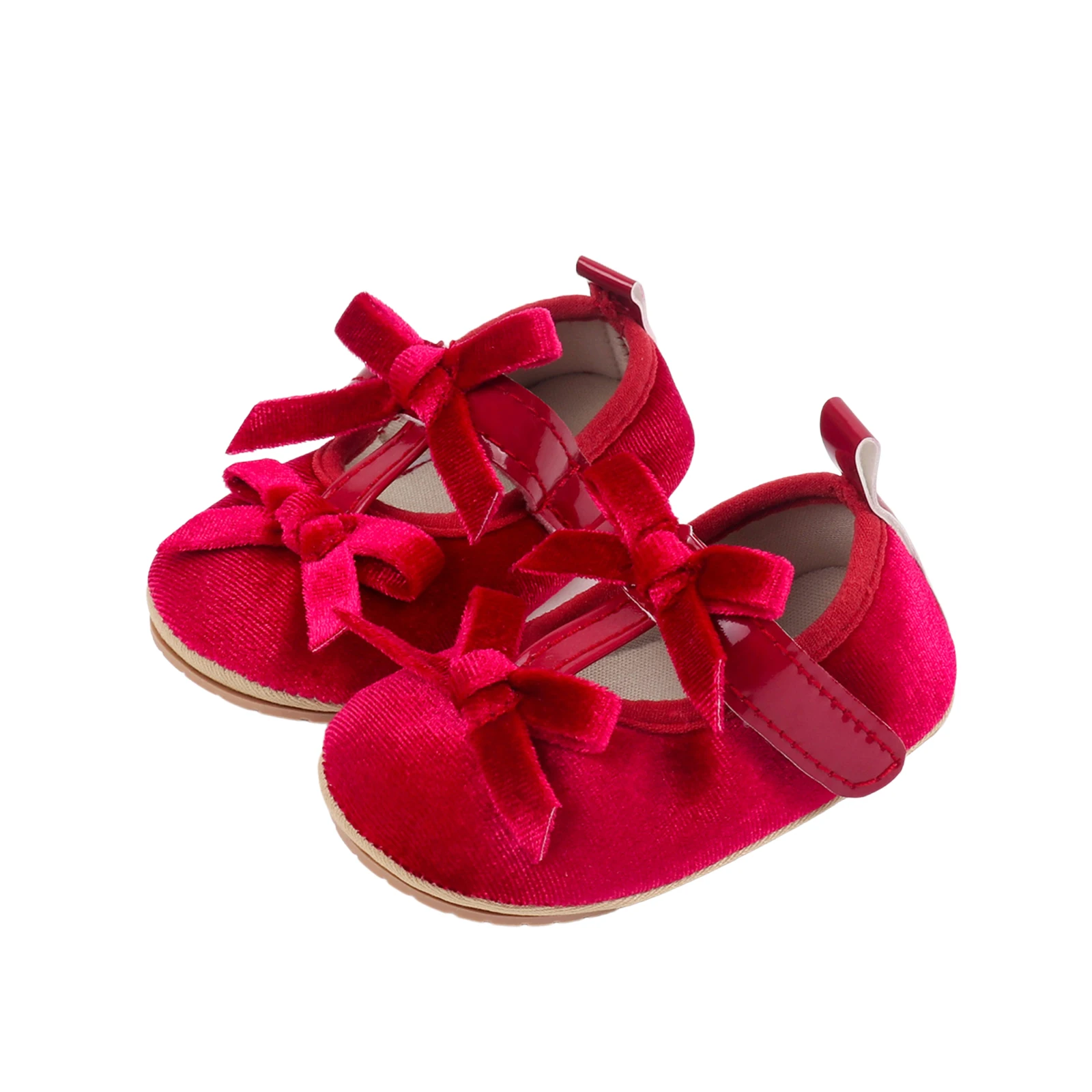 

Туфли принцессы для маленьких девочек 0-18 месяцев, туфли для первых ходунков с милыми бантиками и мягкой нескользящей подошвой