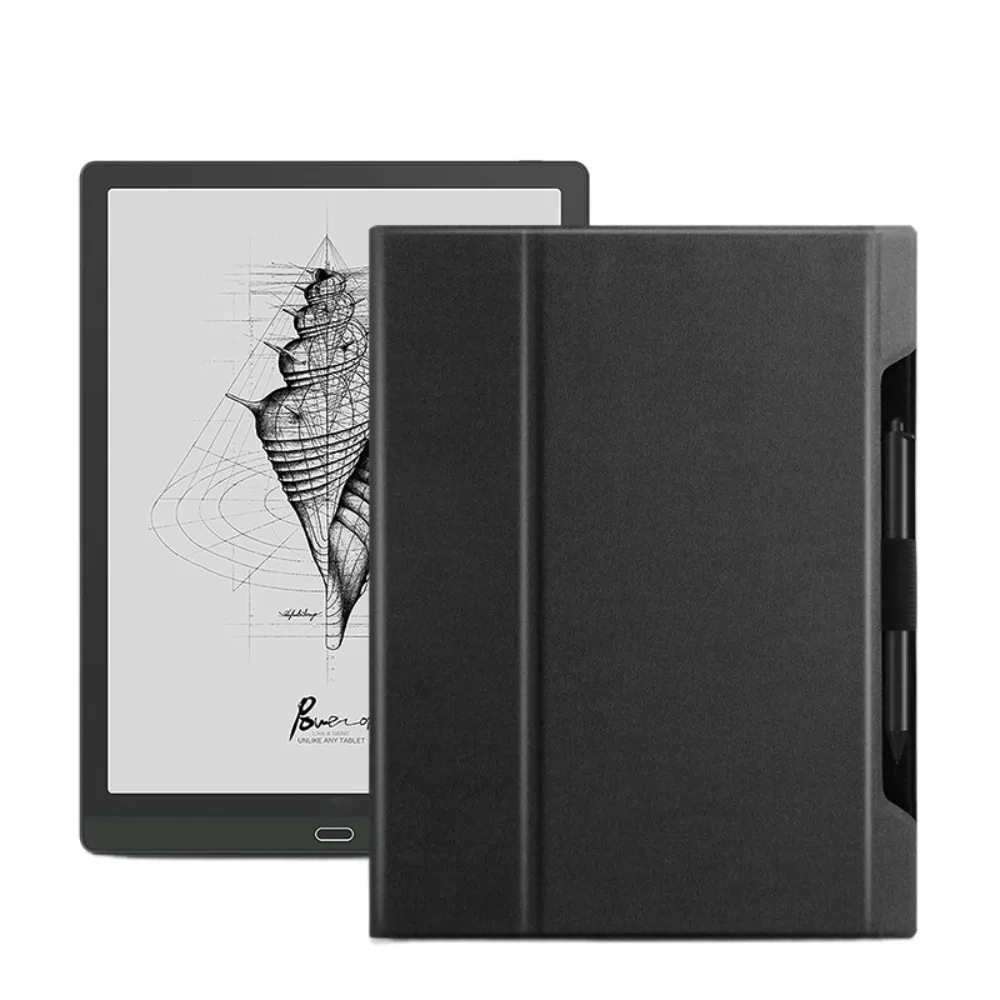 Foldable E-Reader Case Wear-resistant with Pen Slot Back Cover Anti-fall Leather Protective Shell for Onyx BOOX MAX Lumi/MAX3