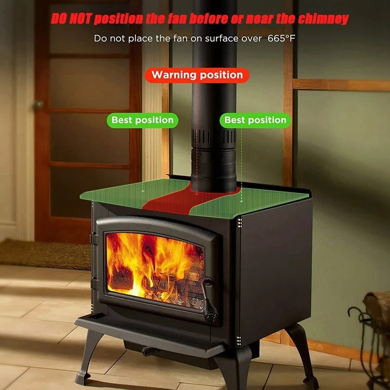 Wood Stove Fan Heat Powered Non Electric Fireplace Fan Thermoelectric Fans For Log Wood Pellet Buring Stoves