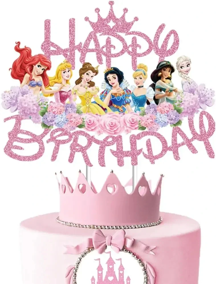 Prinses Verjaardagsfeestje Decor Meisjes Partij Ballonnen Servies Plaat Cake Topper Meisjes Verjaardag Photo Booth Baby Douche Decoratie