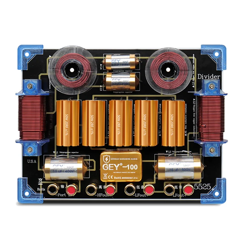 

2000W Audio Frequency Divider Two Way Speaker Crossover 15 18Inch Stage Performance High Power Frequency Divider