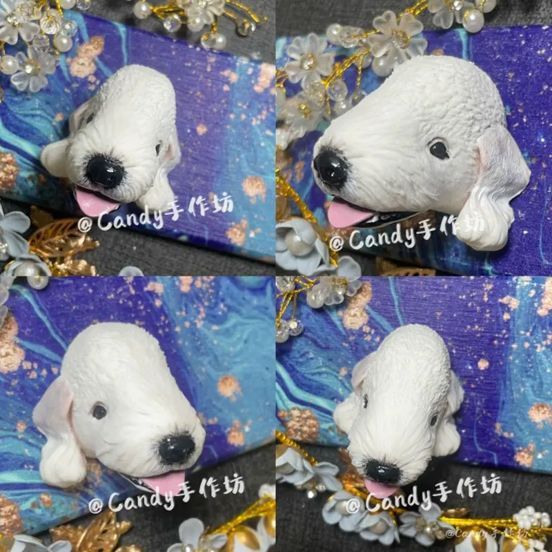 Corgi Dog Head Silicone Mold King Charles Chihuahua Bedlington Terrier Animal Head Plaster Fondant Candle Clay Silicone Molds