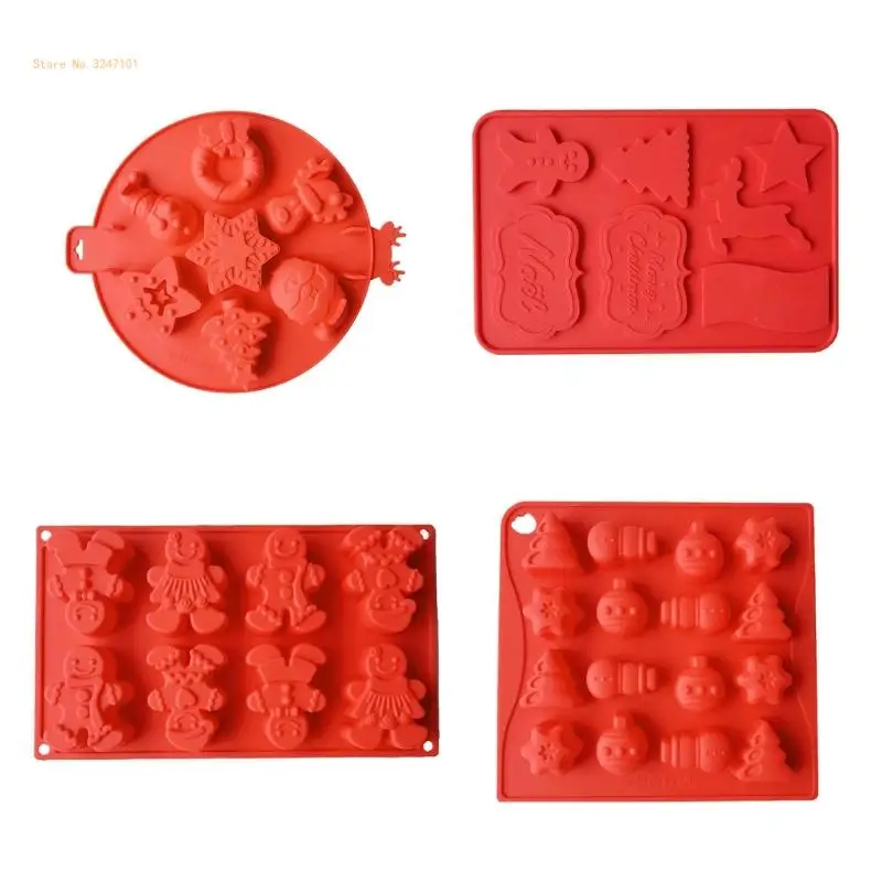 

Fondant Moulds Chocolate Molds Baking Mold Christmas Series Silicone Material Dropship