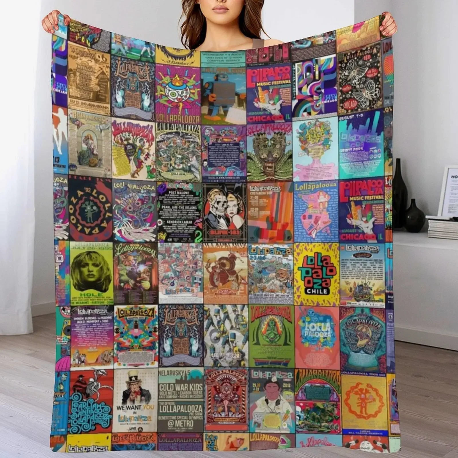 

Lollapalooza Throw Blanket Soft Comfort Blanket for Reading Watching TV