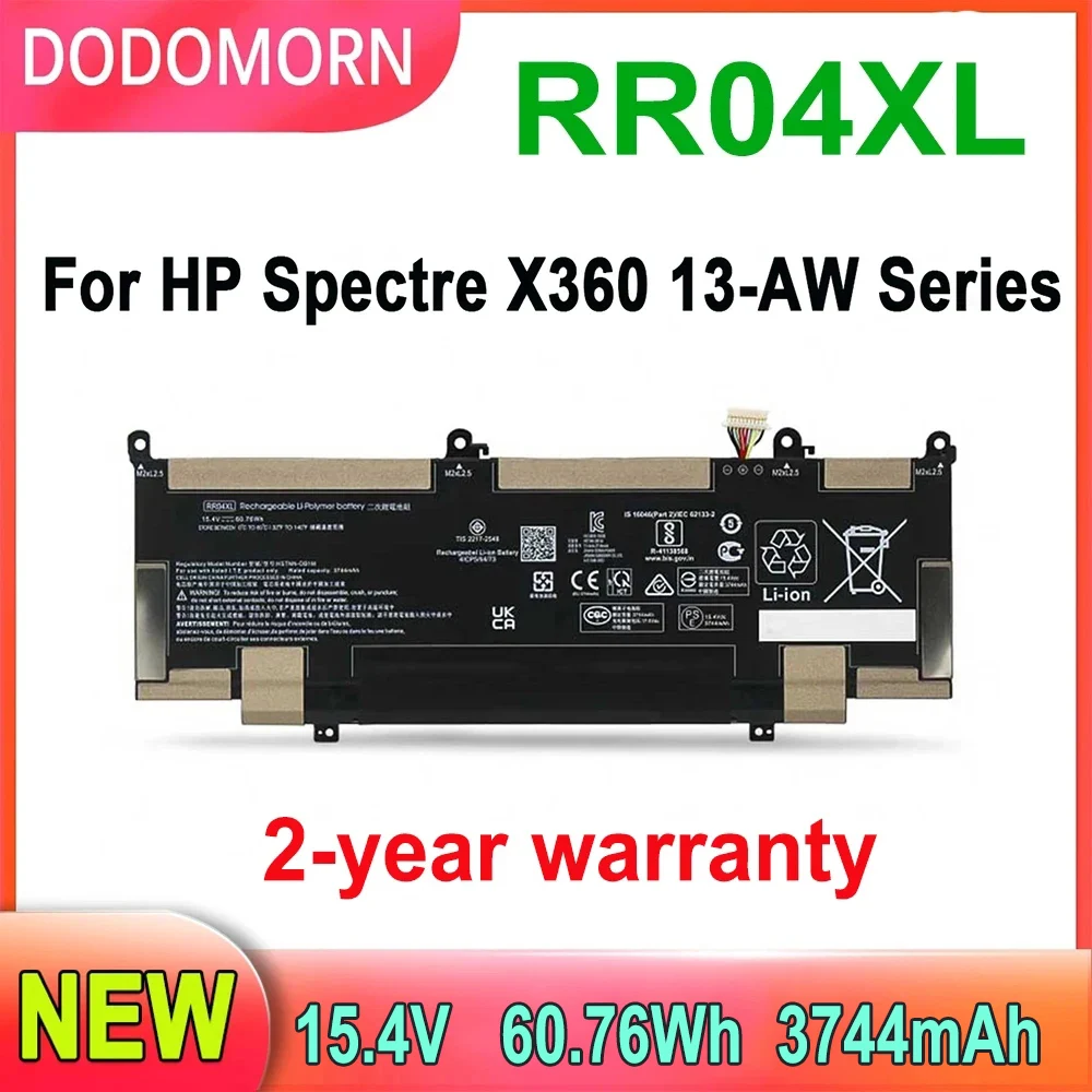 

DODOMORN RR04XL Laptop Battery For HP Spectre X360 13-AW0900 13-AW0090CA 13-AW0003DX 13-AW0001LA 13-AW0001LM 13-AW0050TU 76Wh