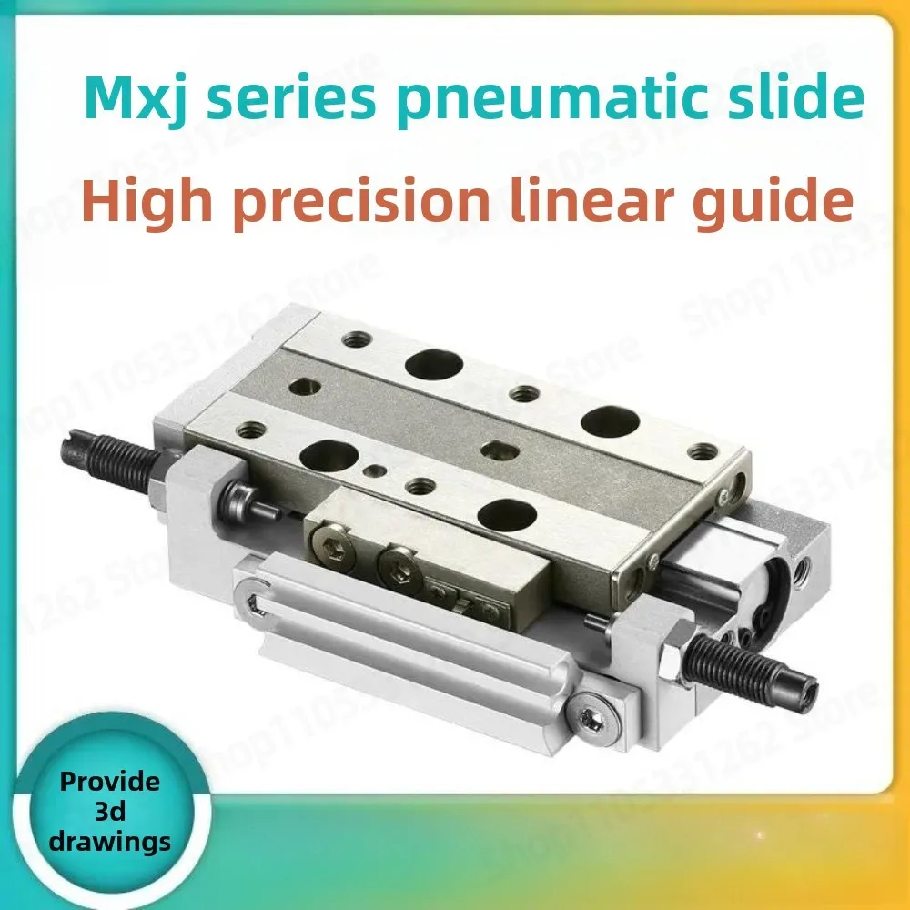 Small Compact Pneumatic Slide Cylinder High Precision Guided Linear Air Cylinder for Automation