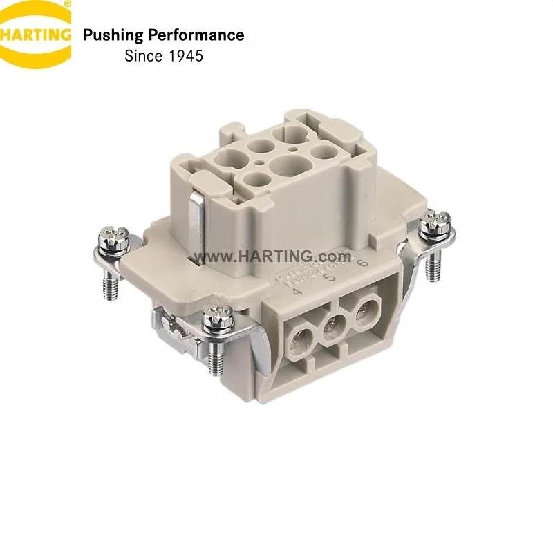 

Новый оригинальный разъем Harting 09330062701, разъем питания для тяжелых условий эксплуатации Han E 6P, гнездовой винтовой наконечник