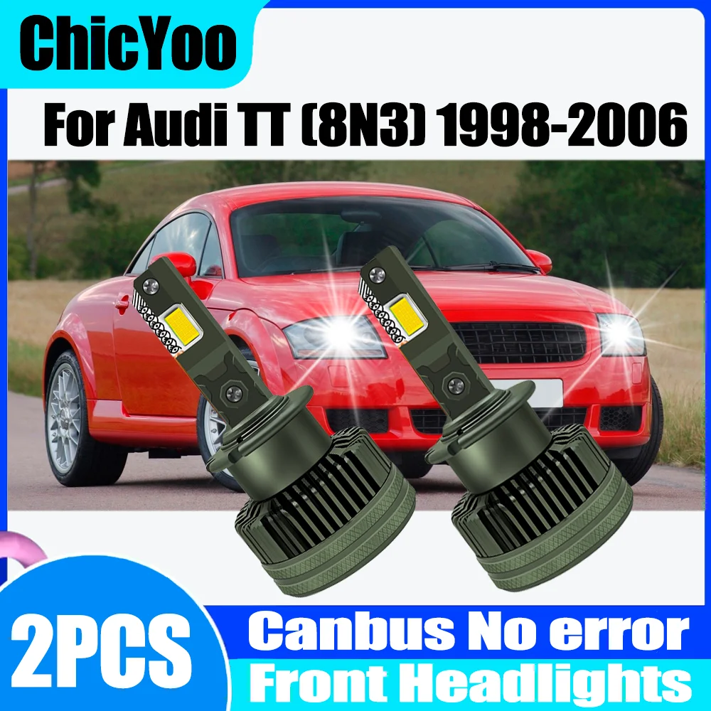

2PCS 30000LM LED Headlamps 3570 CSP Chips Auto HID Xenon Lights High Power 120W 6000K Super White For Audi TT (8N3) 1998-2006