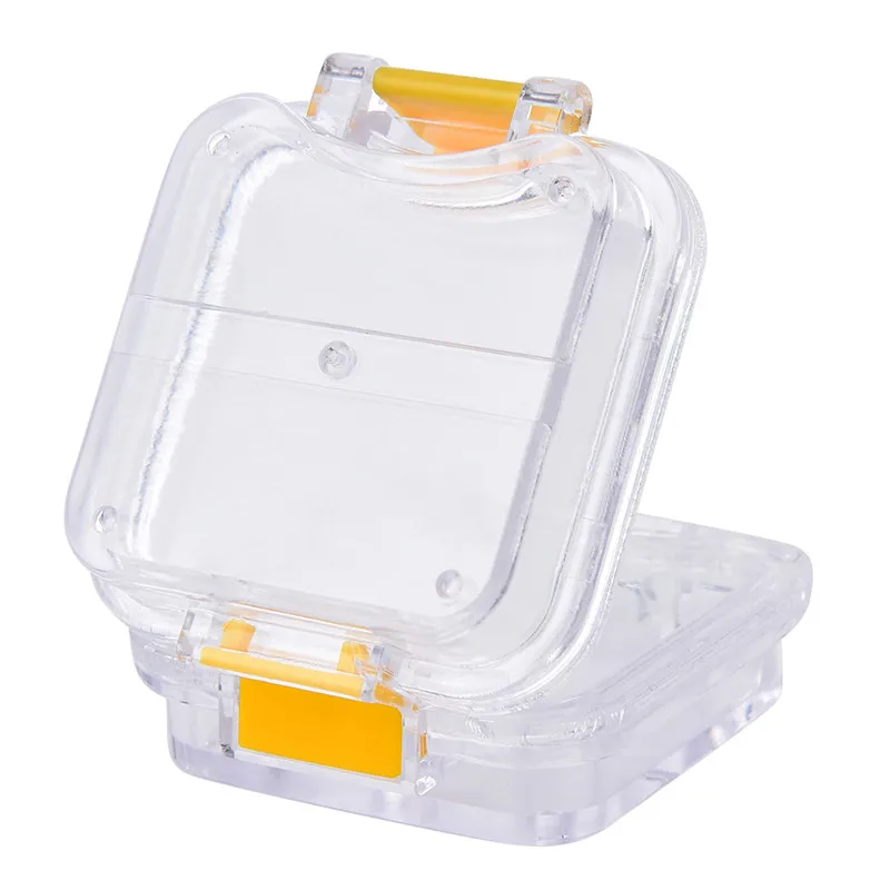 1pc Membrane plastic denture tooth box transparent tooth box plastic denture box