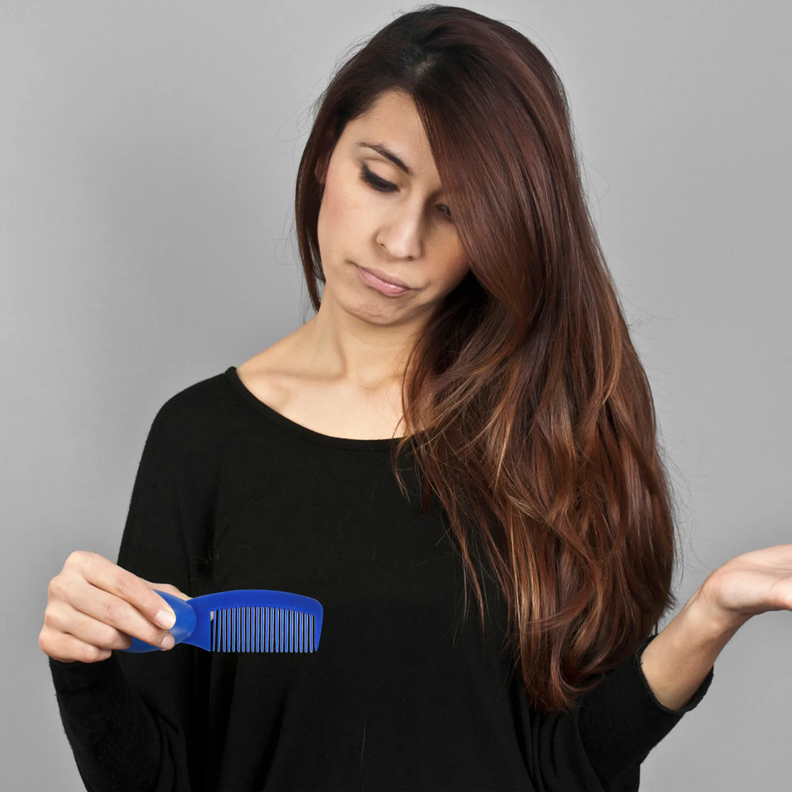 

3Pcs Ball Handle Comb Set Small Portable Hair Detangler Combs Safety Salon Hair Brushes Travel Use Prison Combs