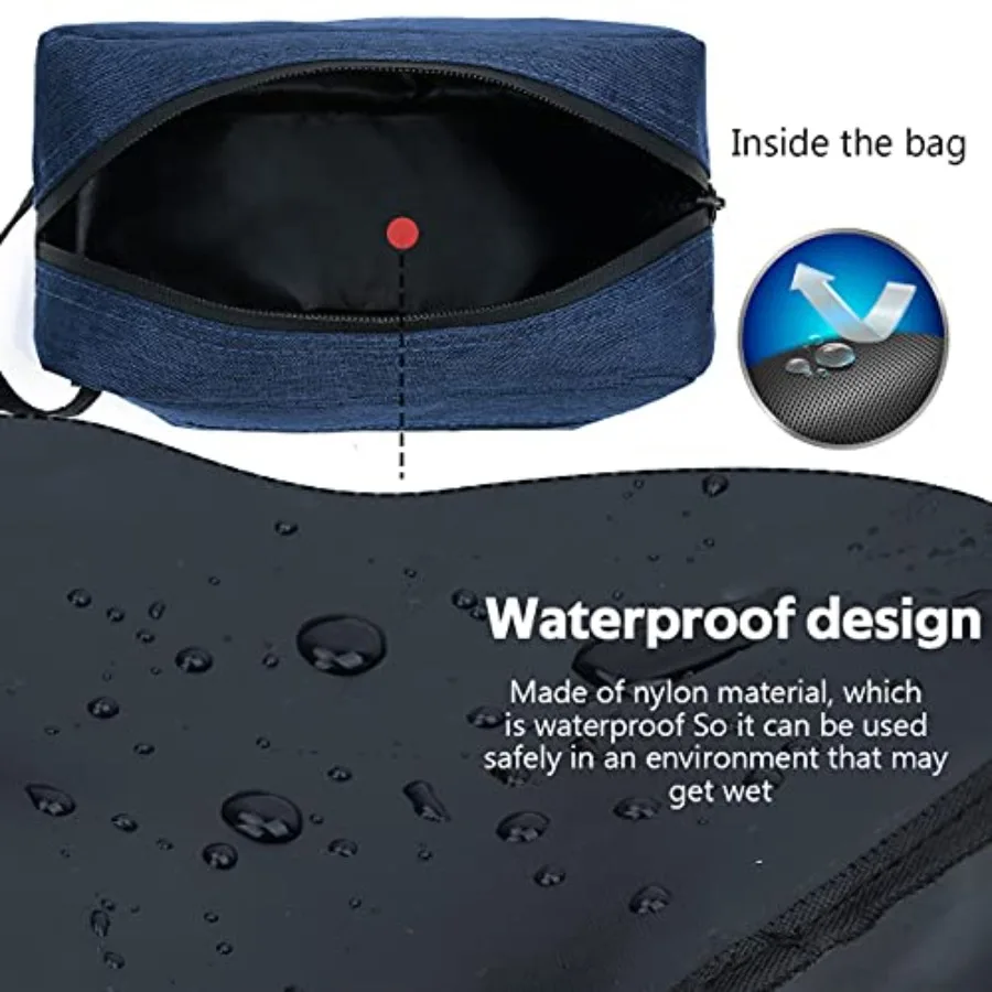 Travel Toiletry Bag for Women and Men, Water-resistant Shaving Bag for Toiletries Accessories, Foldable Storage Bags with Divid