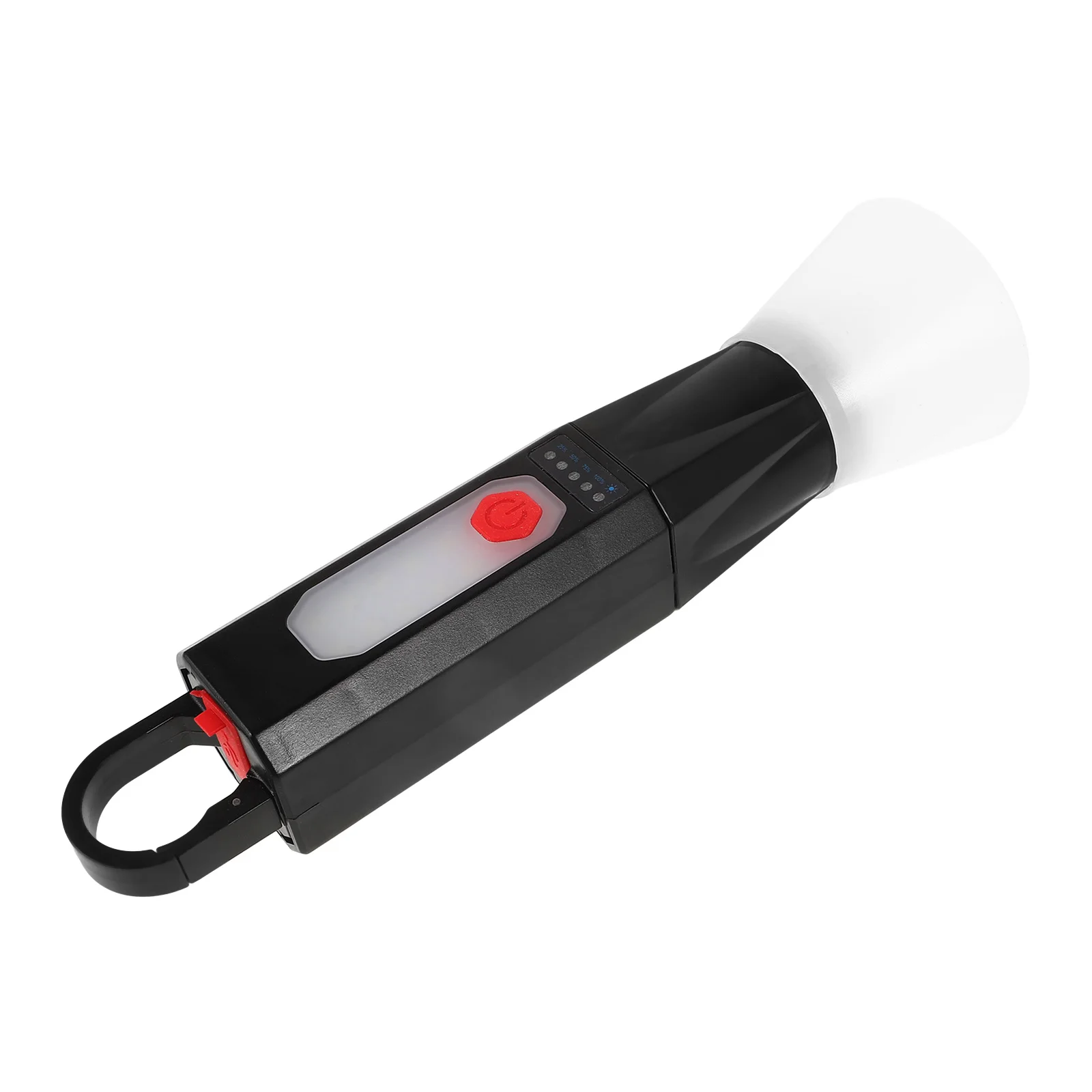 Handheld Flashlight LED Rechargeable Camping Lamp Multifunctional Lights Plastic Solar Travel Emergency