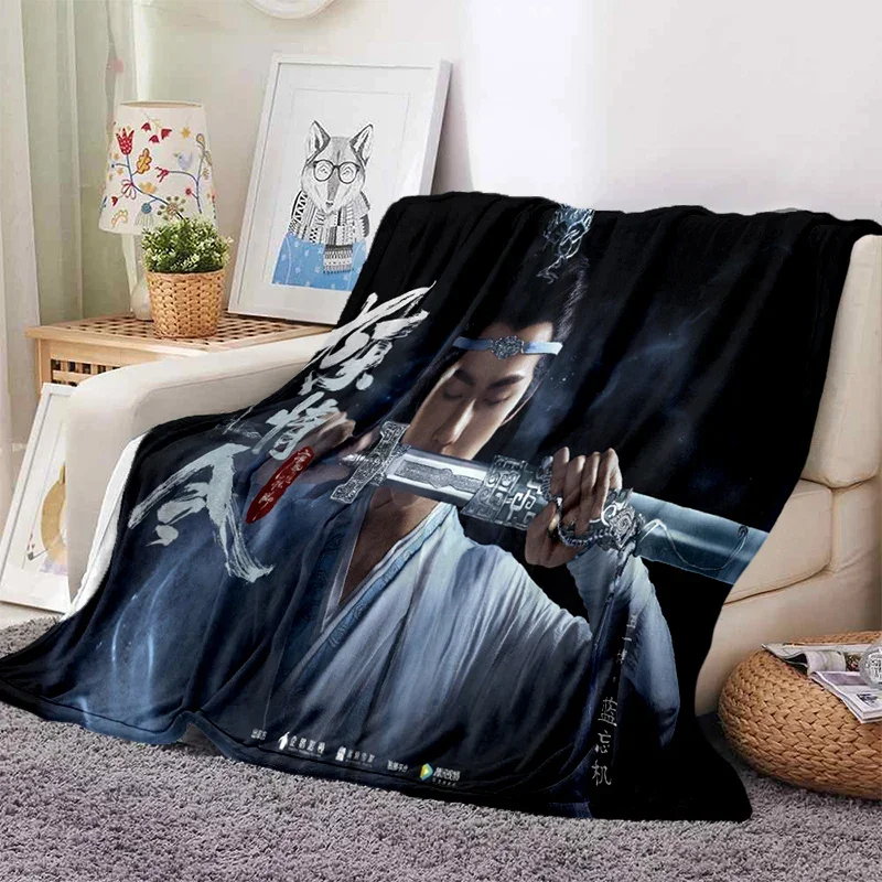 Petition Order Drama The Untamed xiao zhan wang yi bo Soft Throw Blanket Soft Cartoon Printed Bedspread Bedspread Sofa Gift