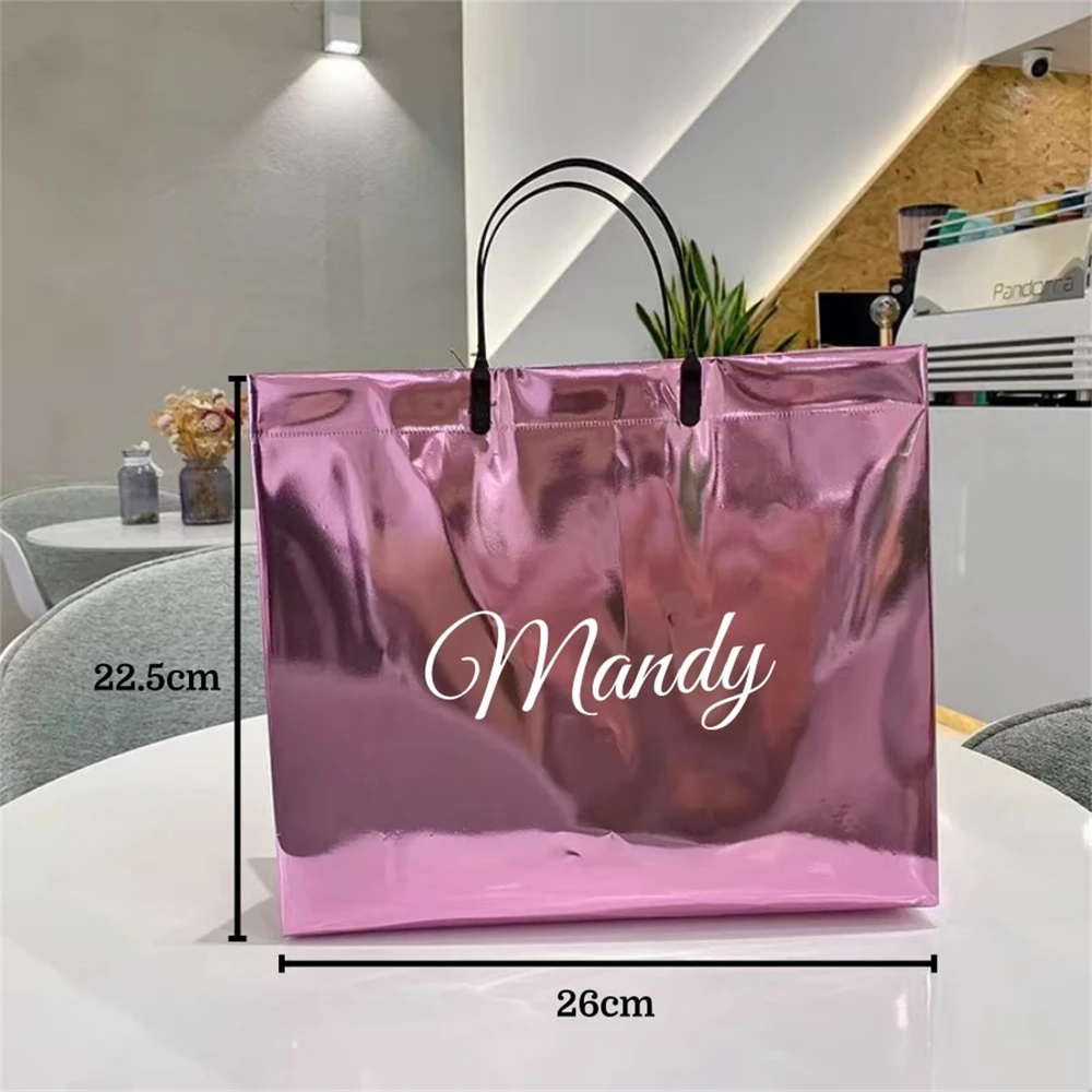 1PCS Custom Name Laser Bag Personalized Waterproof Travel Beach Tote Bag Party Decoration Gift Customized Name Tote Bag