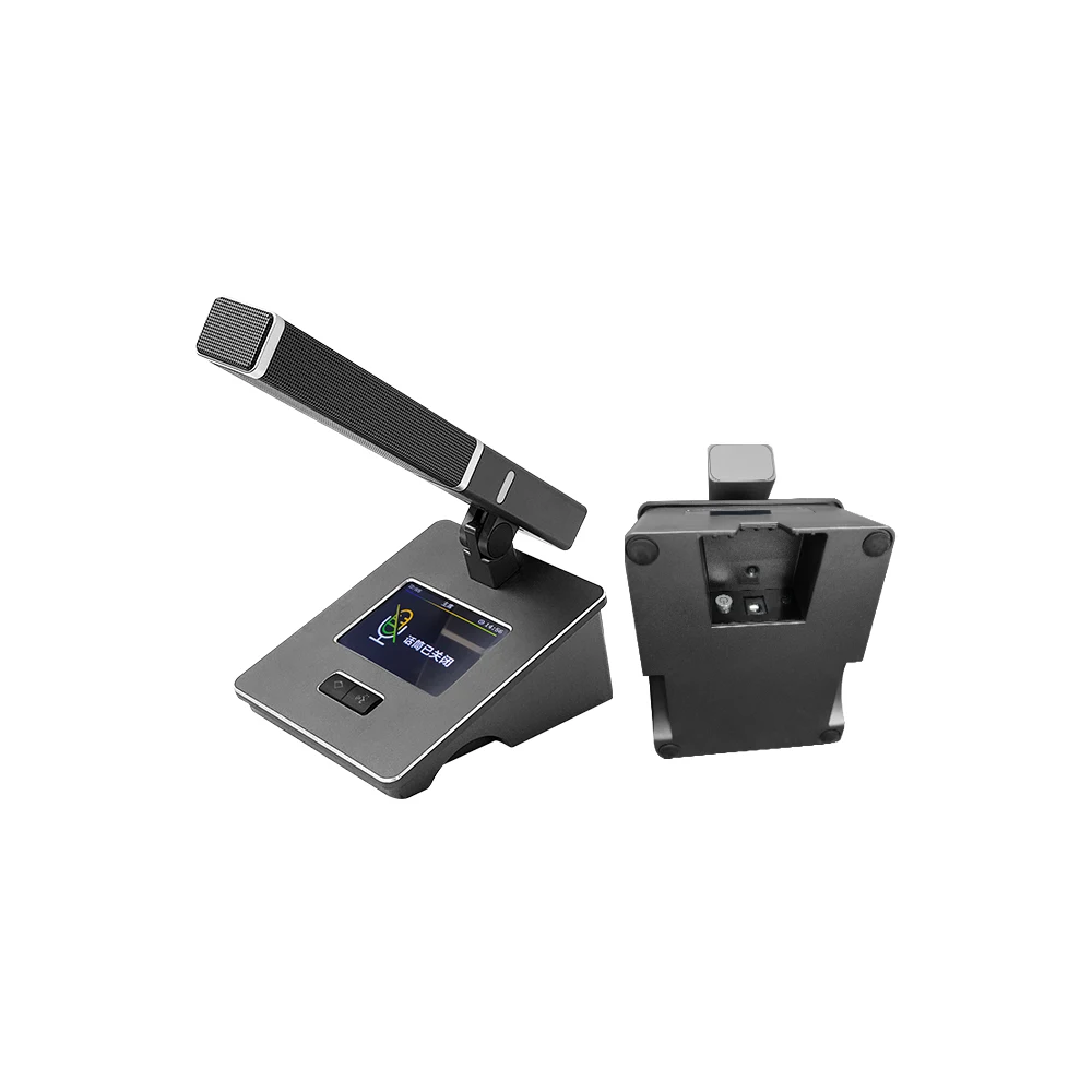 

5G микрофон для председателя, беспроводная аудио/видео конференц-система, 3,5-дюймовая камера с сенсорным экраном, отслеживание синхронного перевода