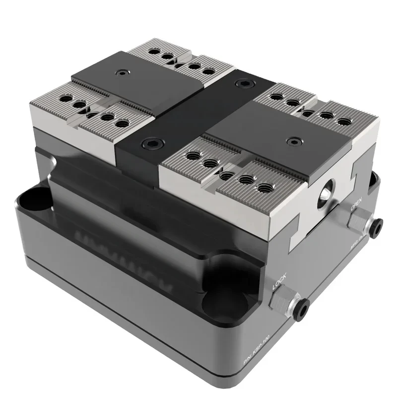 

KSP-0 Pneumatic Concentric Vise / Zero-Point Chuck – High Precision, Reliable Repeatability, VMC Rotary Axis, Machin