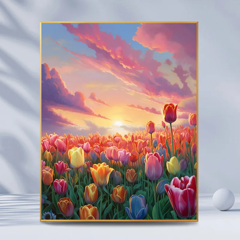 

4485571 Digital oil painting living room decorative painting sofa background wall hanging painting