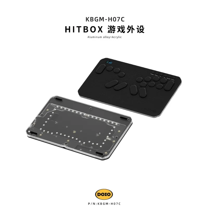 DOIO HITBOX KBGM-H07C Mini Keyboard Aluminum Alloy PBT Ergonomics Game Peripheral Custom Keypad Supports PS4 PS5 Switch PC Steam