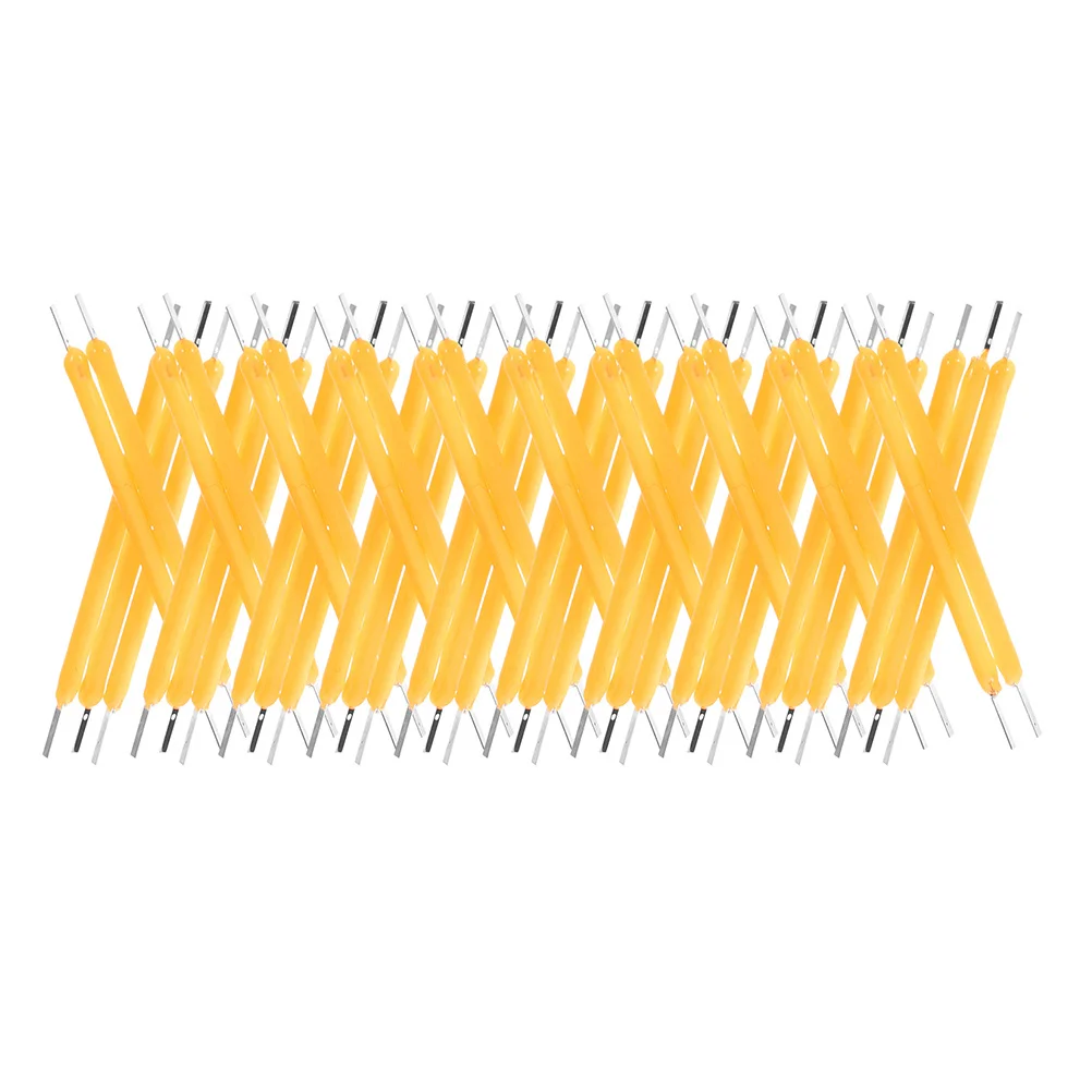 50Pcs LED Bulb Filament 2700K Warm White Hard LED Filament for Retro Fixture Lamp Parts Repair Diode Lighting Solution