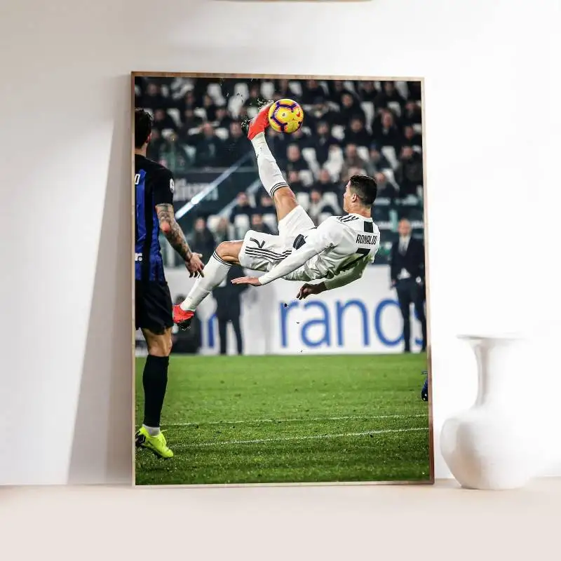 C-Cristiano R-Ronaldo Poster, selbstklebender Kunst-Aufkleber aus wasserfestem Papier, Wanddekoration für Kaffeehaus, Bar, Zimmer – Detail 11