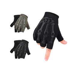 Riding Fingerless Gloves Non-slip Half Finger Gloves for Motorcycle Cycling Climbing Hiking Hunting Outdoor Sports