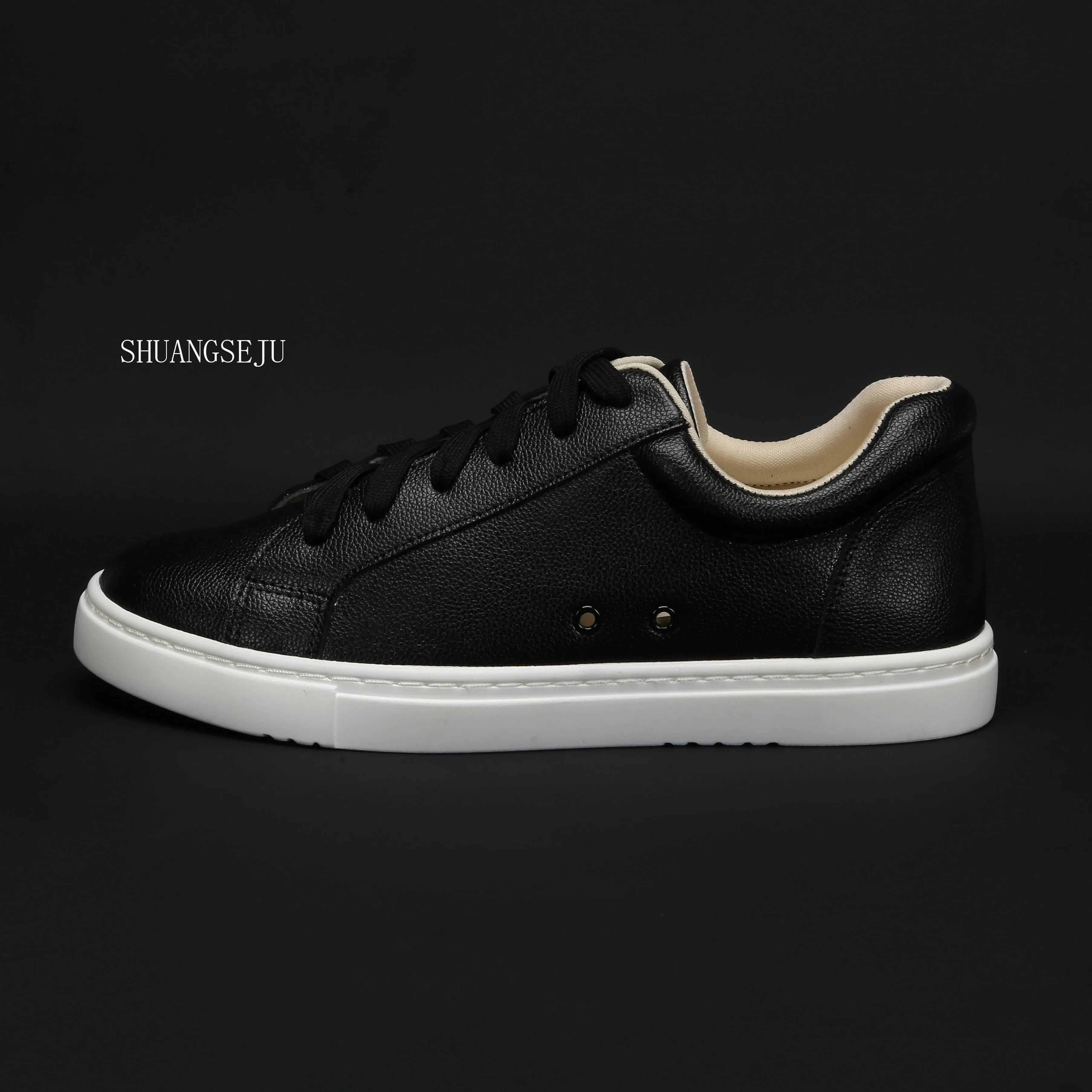 SHUANGSEJU Black Sports Dance Shoes for Both Men and Women, Bachata Salsa Dance Shoes, Street Dance Flat Shoes for Easy Rotation