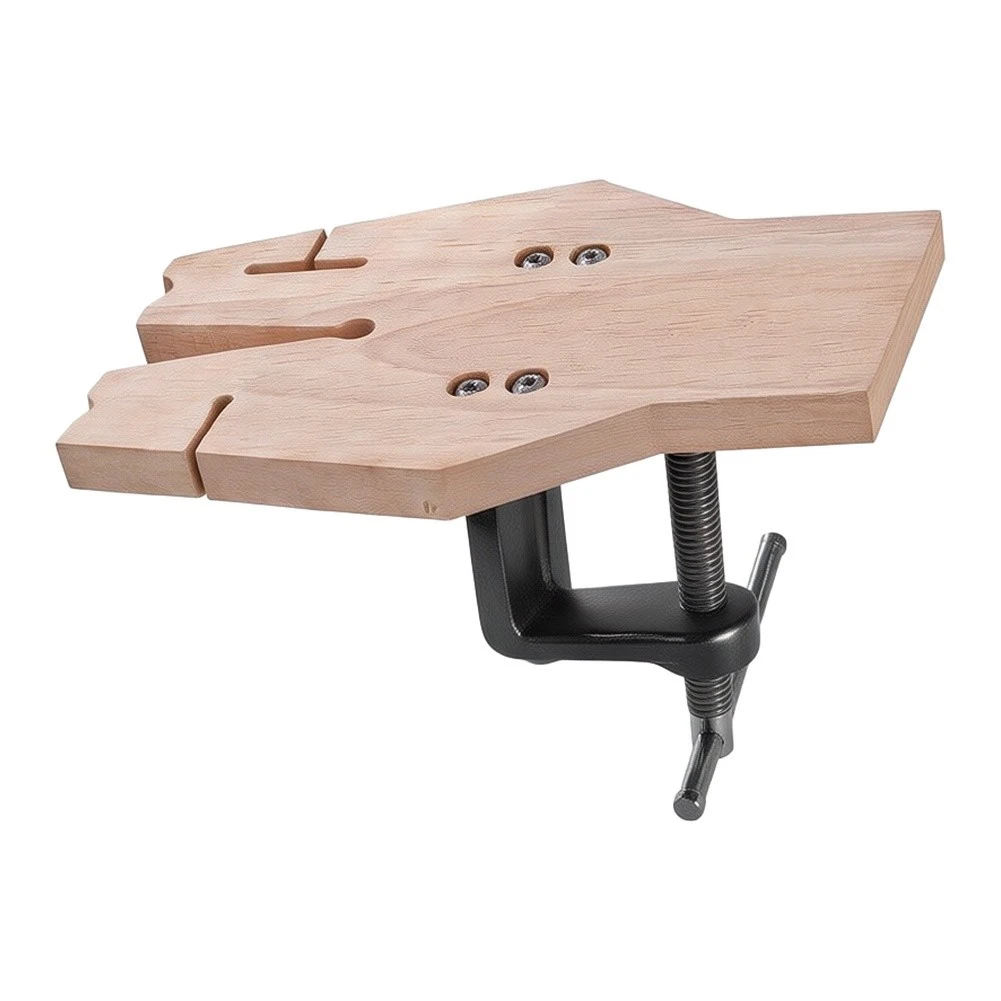 Rubber Wood Table Clamp for Jewelry Making and Woodworking Projects Featuring Multi Slot Positioning Structure