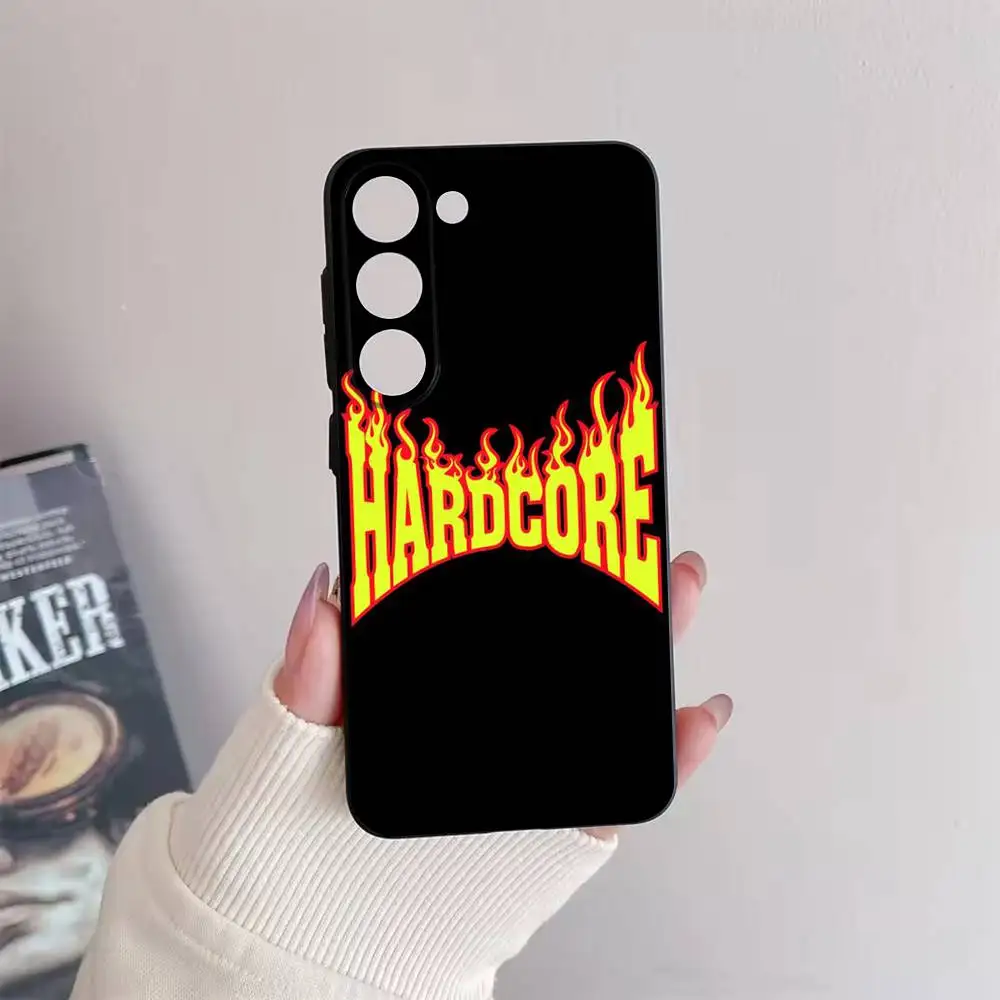 حافظة هاتف هنري المتشددين لهاتف سامسونج جالاكسي A73,72,51,53,52,71,22,5G,Note,J7,8,9 غطاء أسود ناعم