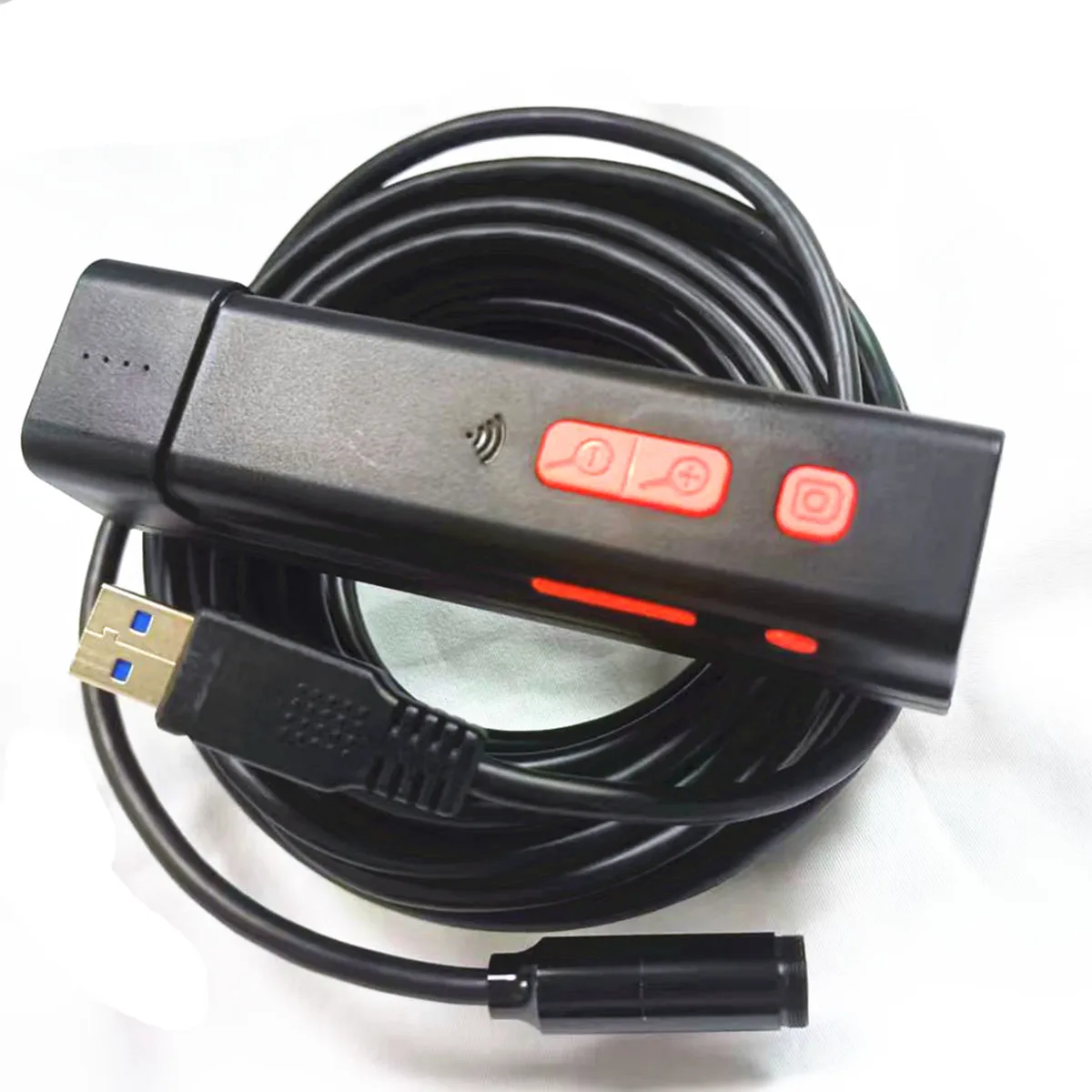 14.5mm 5MP Auto Focal   Wireless WIFI  Endoscope Camera  CMOS Borescope Inspection Digital Microscope Double Camera Otoscope
