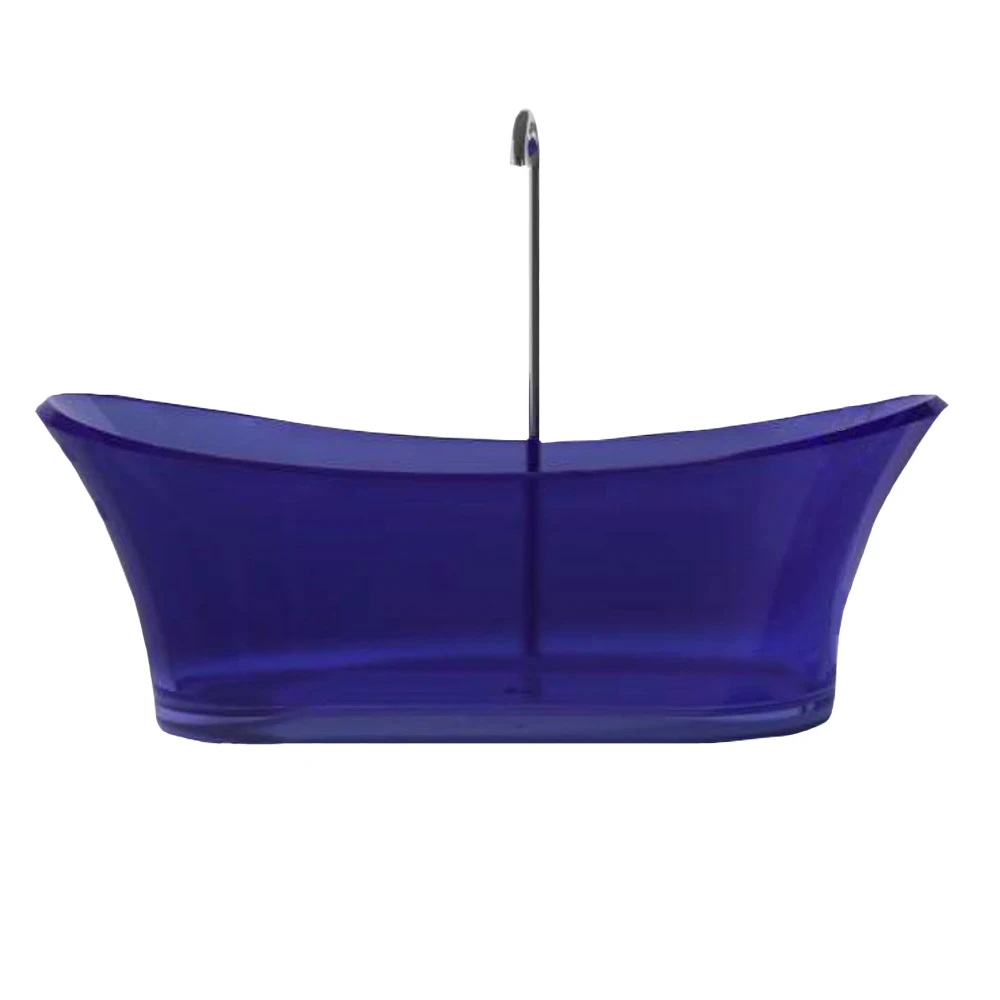 1750x750x680mm New Design Resin Acrylic Bathtub Colored Freestanding Artificial Stone Rectangular Bathroom Tub RS6520-1A