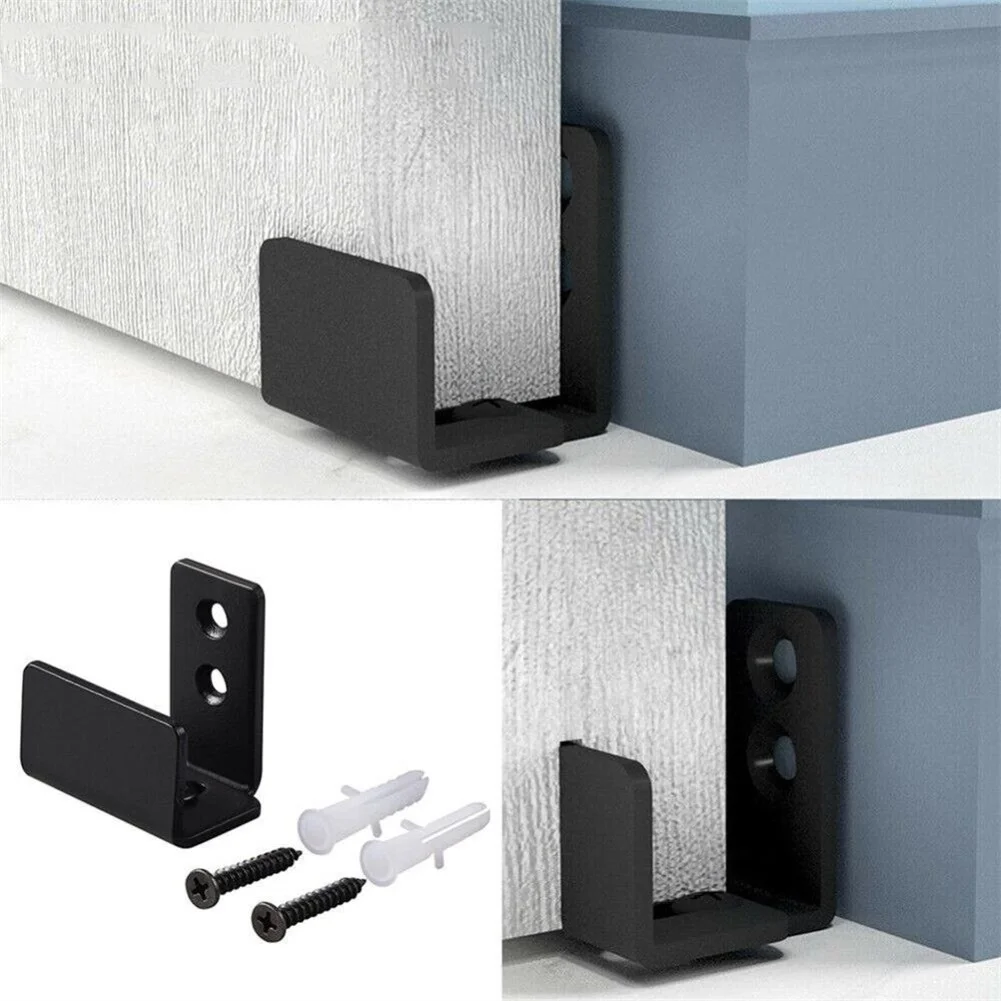 Adjustable Sliding Door Floor Guide Bottom Barn Door Guide Roller Decor Hardware Wall Mount Door Guides Slotted Swing Stop