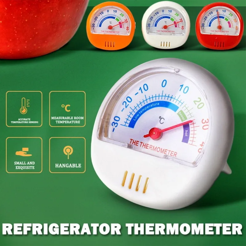 1PC Refrigerator Thermometers Freezer Thermometer Plastic Temperature Gauge Analog Measuring Tool