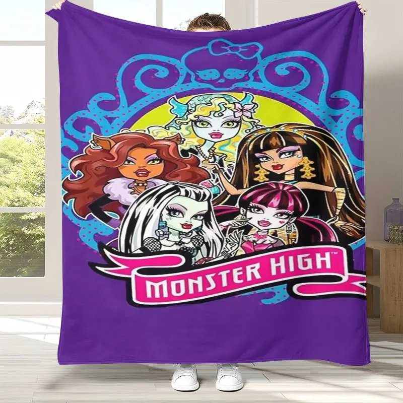 3D Draculaura Monster High Cartoon Doll Soft Flannel Blanket,Cozy Blanket for Bed,Sofa,Living Room,Picnic,Camping,Home Decor