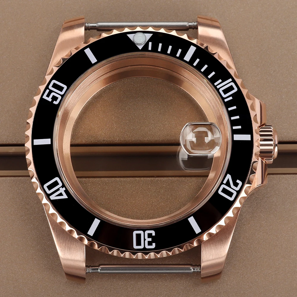 40 مللي متر غواص مقاوم للماء ساعة حافظة السيراميك إدراج الياقوت الزجاج ل SUB Seiko NH35 NH36 NH38 NH34 Miyota8215 ETA2824 ساعة أجزاء #1