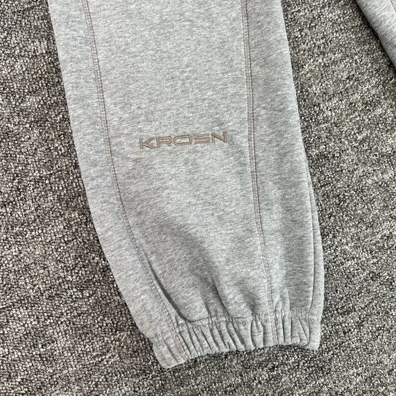 Men Women Kroen Sweatpants 2025 American Street Trend New High Quality Embroidery Elastic Waist Fleece Casual Pants view 5
