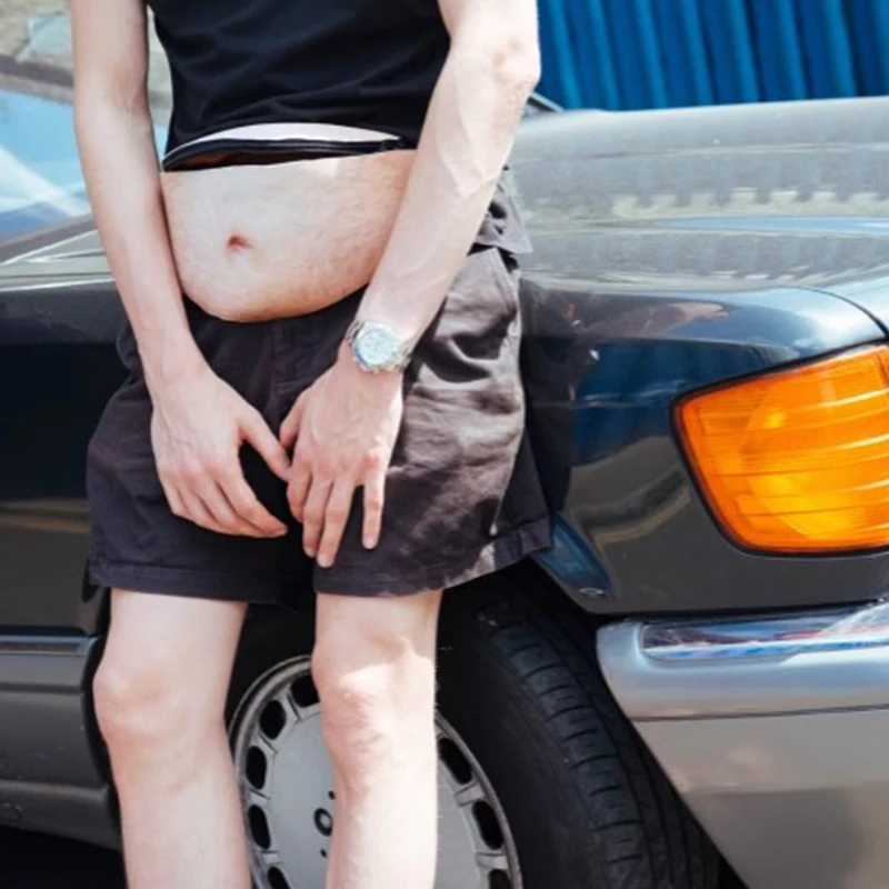 Lustige Pop Dad Bod Geld Gürtel Tasche Männer Reisetaschen Fleisch Farbe Kreative Fanny Pack Bier Fett Bauch Bum Beutel Taille Tasche – Detail 16