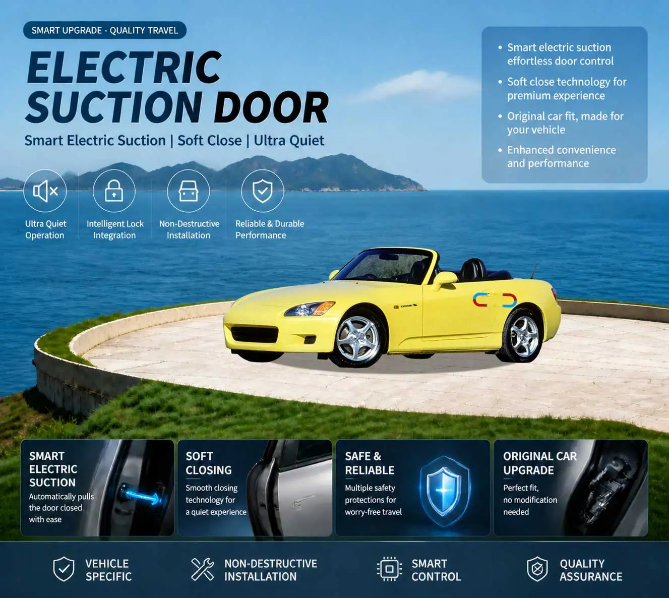 Car Specific Car Modification Auto Suction Soft Close Door Modification Parts & Accessories For Honda S2000 AP1 AP2 1999-2009