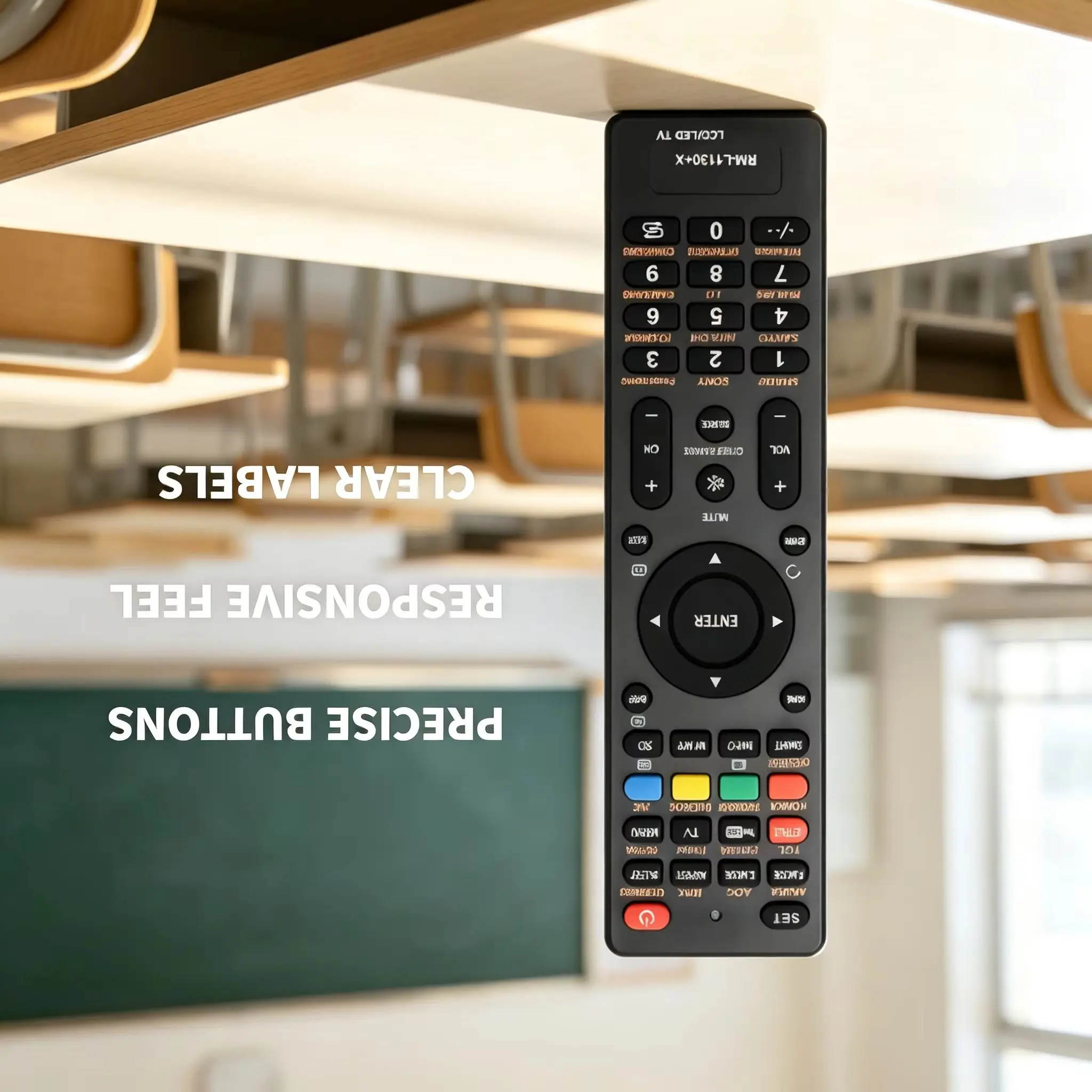 Universal Infrared Remote Replacement Fits RM-L1130+X RM-L1132+X RM-L1134+X Household Display Control Accessory