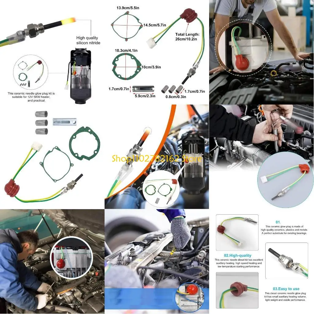 

547B Высокопроизводительный набор керамических нагревательных штифтов 12 В 3 кВт 8 кВт Дополнительный нагрев для транспортных