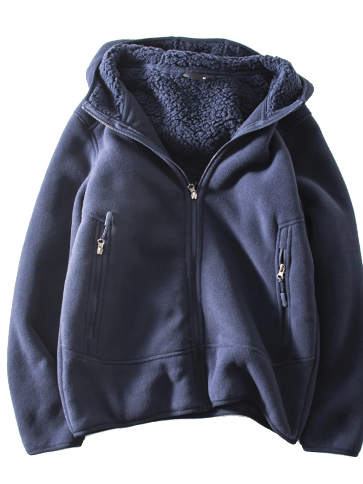 

Теплая куртка с капюшоном на подкладке Fce, верхняя одежда, двухслойное бархатное мужское пальто свободного покроя, модное городское зимнее пальто