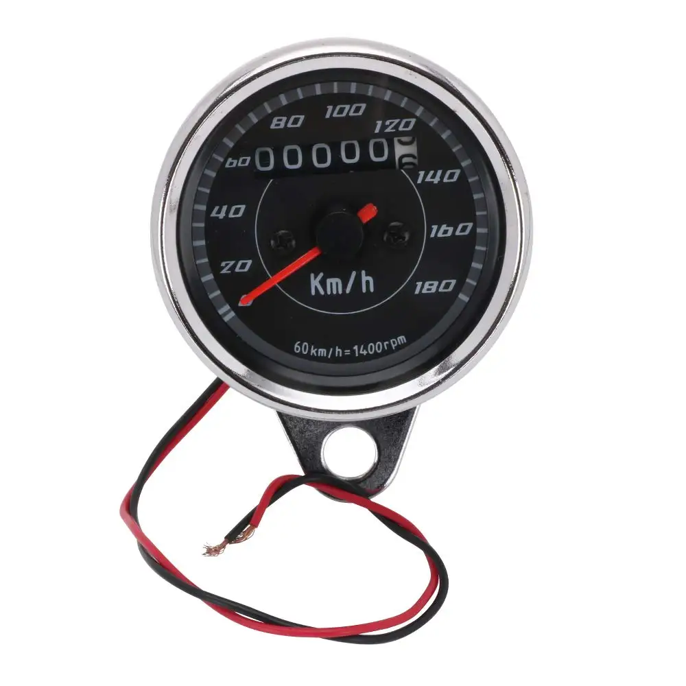 LED Backlit Universal Motorcycle Speedometer Odometer Dual Circle Gauge Night Light Meter for ATV CG125 Virago 535 YBR125 ...