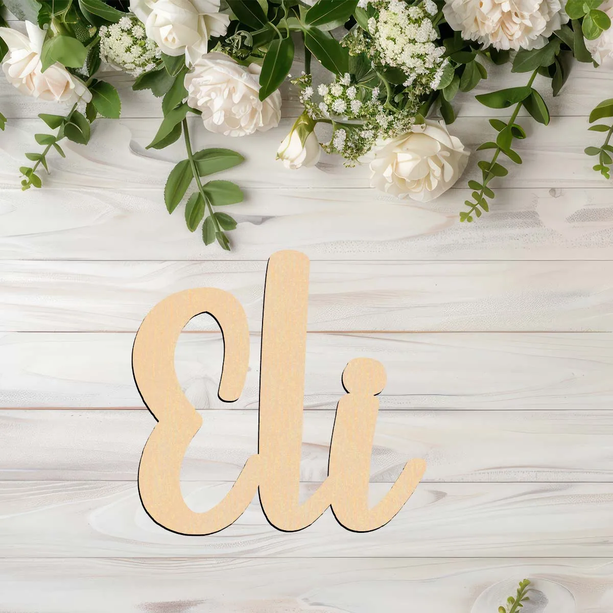 1pc Funny Eli example Customized Name Wooden Plaque Laser-Cut Sign Wooden Sign Handcrafted with Elegant Cursive Lettering