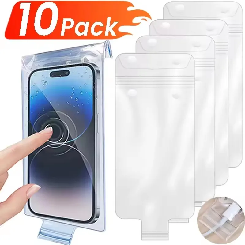 Universal Transparent Swimming Waterproof Phone Case Bag Underwater Cover Pouch Waterproof Case for Samsung iPhone 16 Pro Max