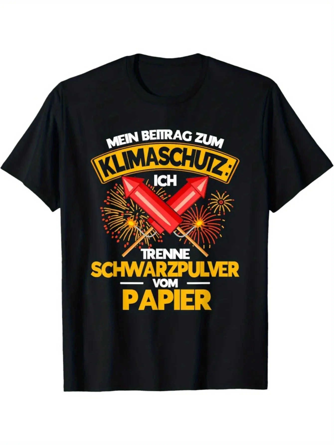 T-shirt drôle sur le changement climatique et les feux d'artifice allemands - Mon apport au slogan climatique (Mein Beitrag Zum Klimaschutz) - Pyrotechnic