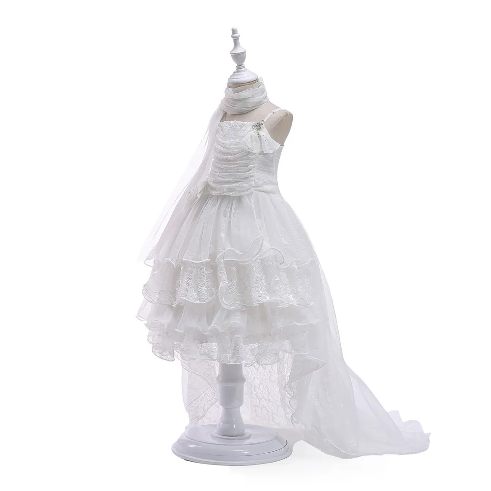 Summer 2024 Girls Dresses Kids Trailing Dresses Girls Kids Long Princess Dress Party Wedding Dresses 5 to 12 Years Old